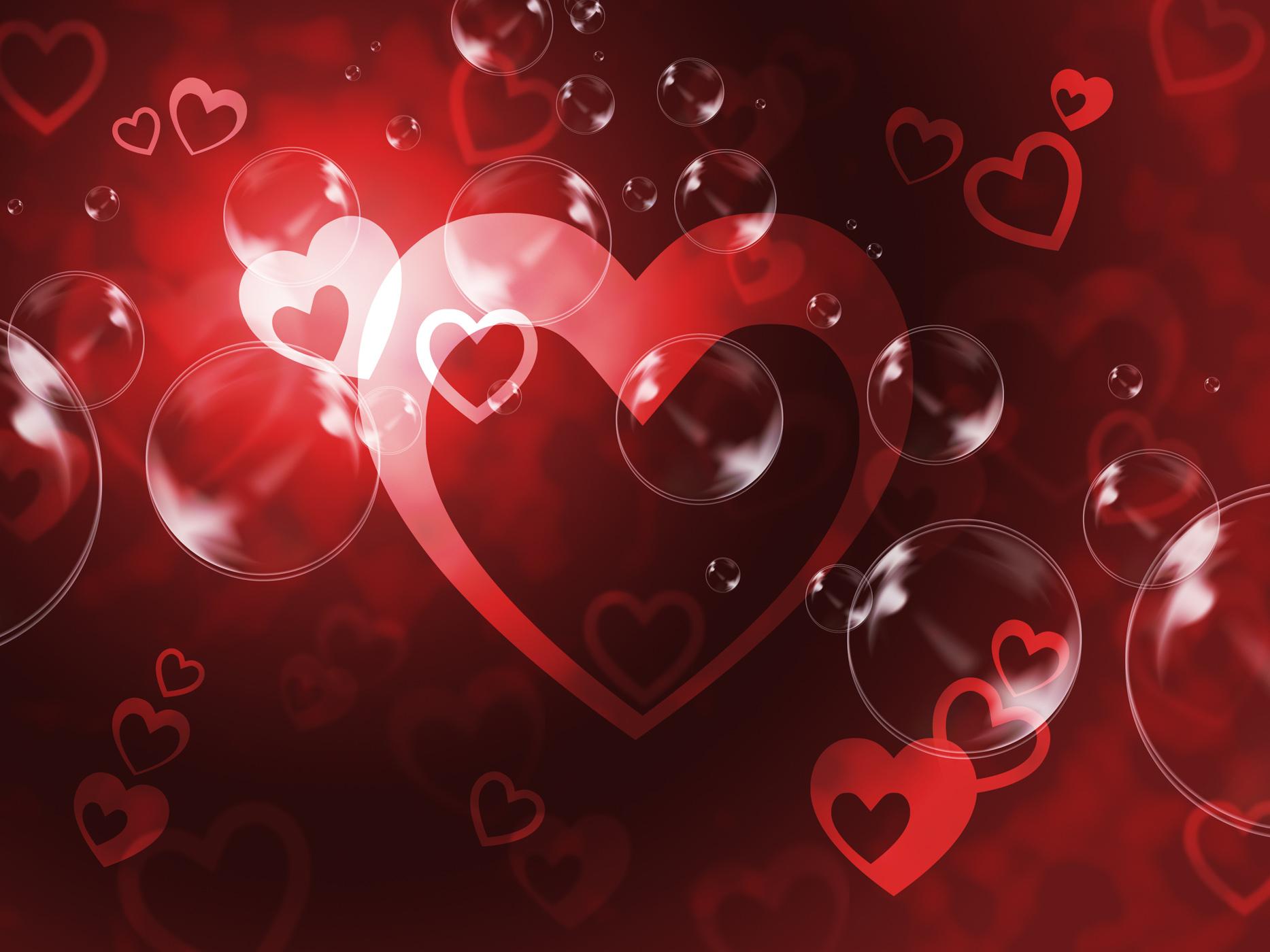 Free photo: Hearts Background Means Passionate Wallpaper Or