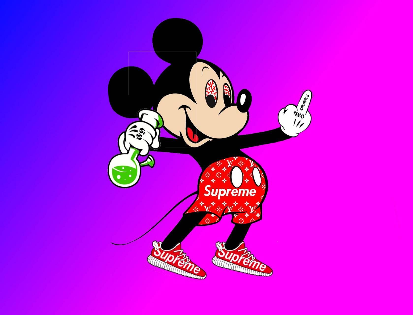 SUPREME MICKEY MOUSE Wallpaper