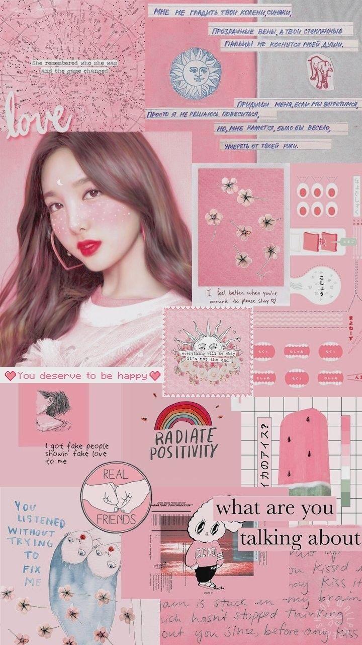 Download Twice Nayeon In Pink Handcuffs Wallpaper