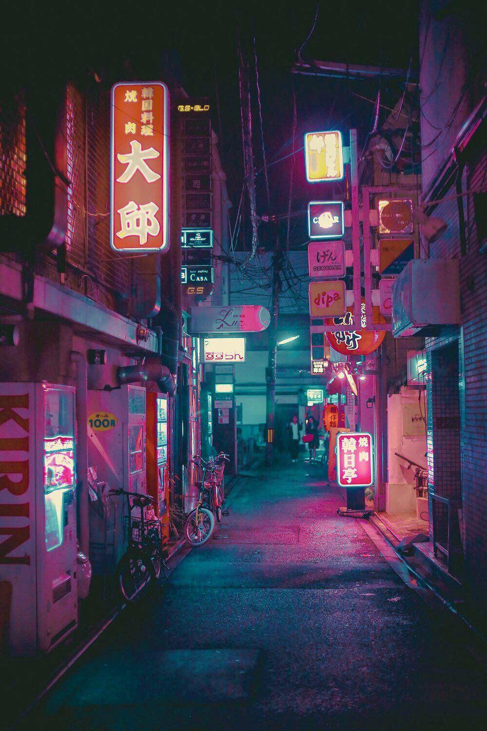 N I G H T L I F E - City aesthetic, Cyberpunk city, Aesthetic japan