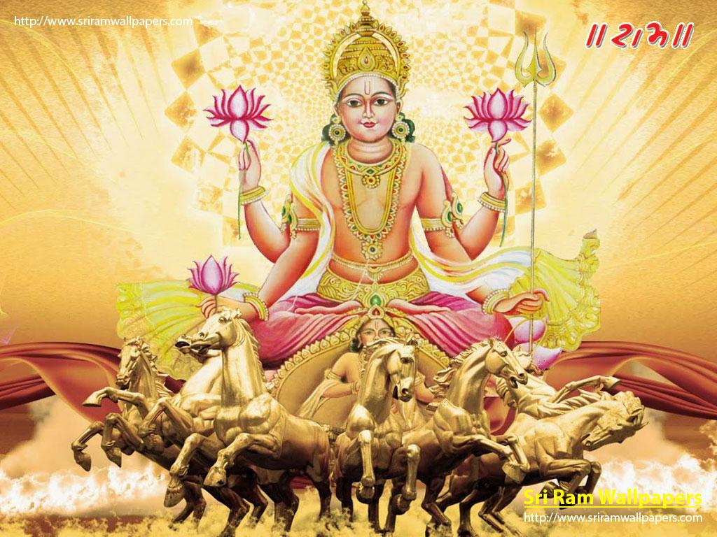 Lord Surya with Seven Horses. God Image and Wallpaper Dev Wallpaper