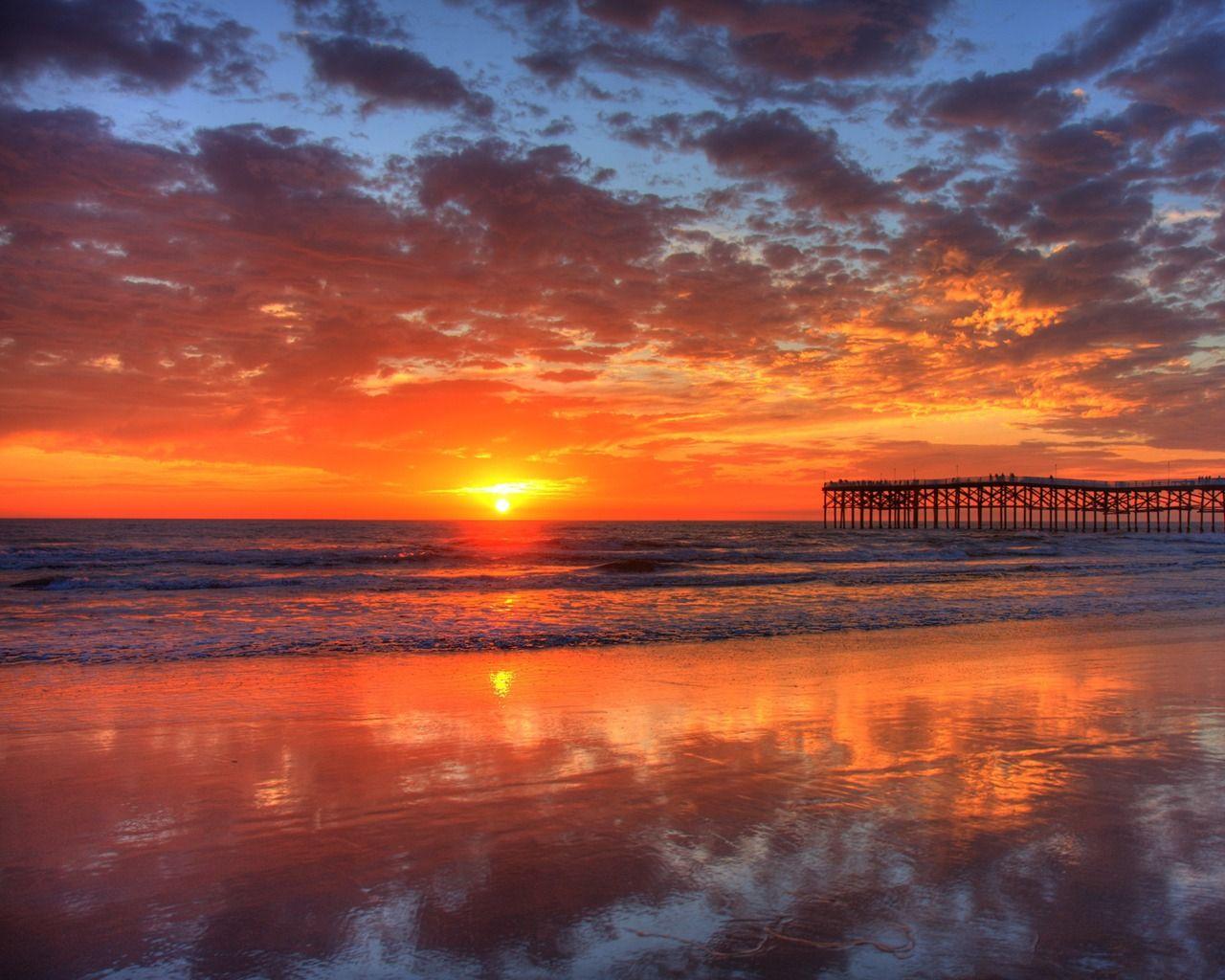 Pacific Beach sunset wallpaper. Pacific Beach, California