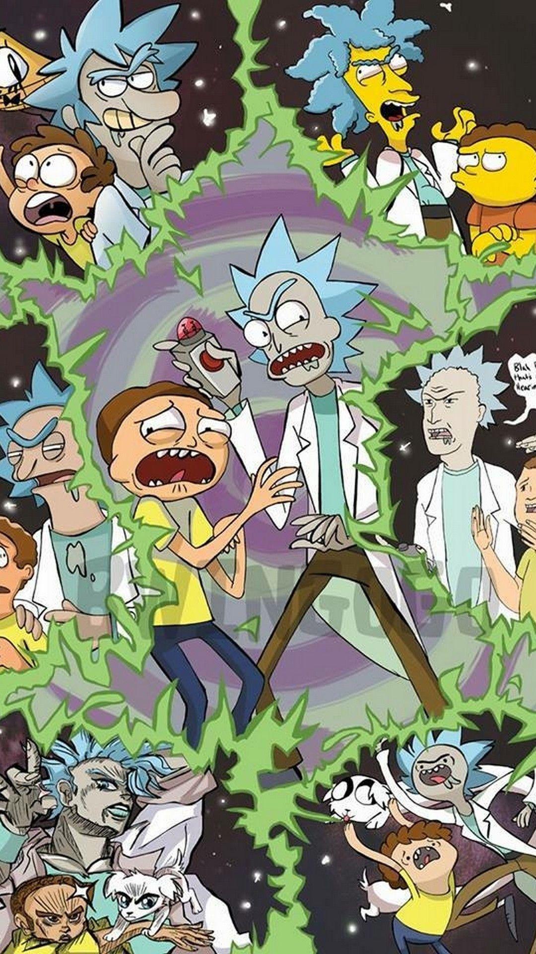 Rick And Morty Cartoon iPhone Wallpaper. iPhoneWallpaper