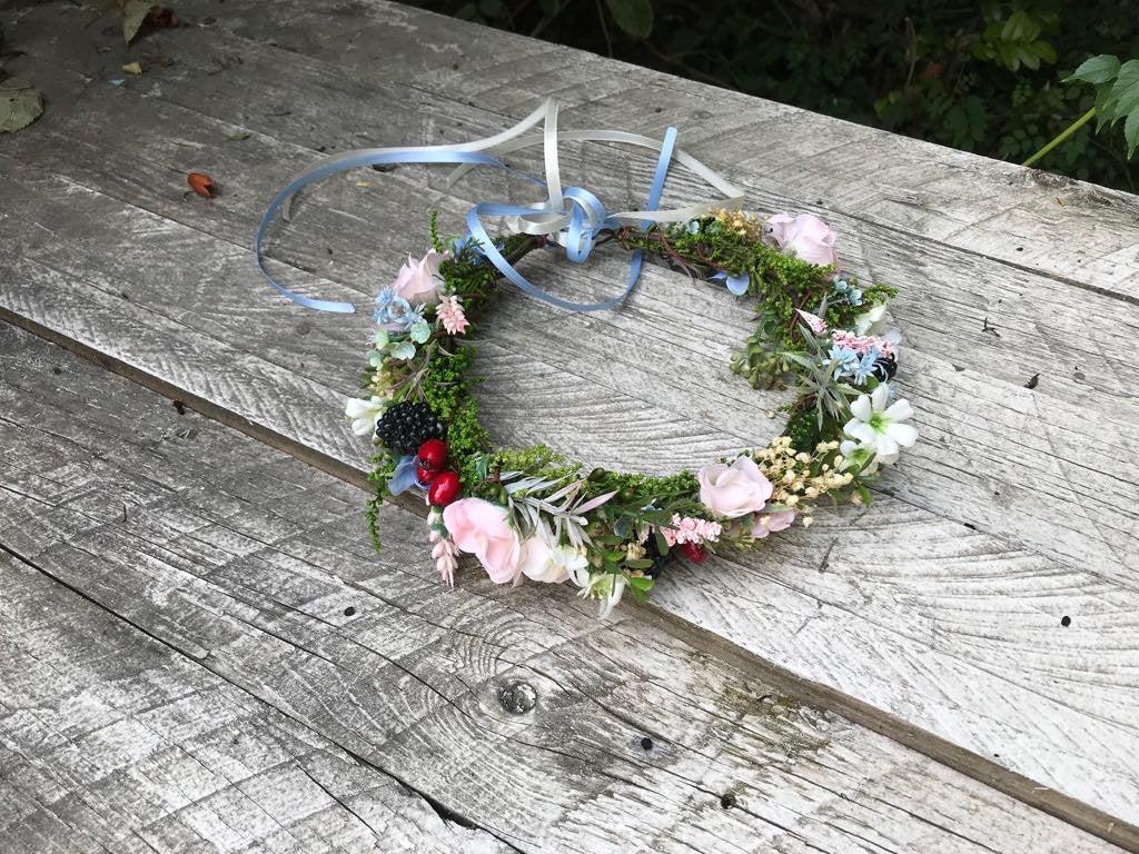 Set of wedding accessories Floral set Flower bridal wreath Hair comb Floral hair comb Flower hair pin Wedding accessories