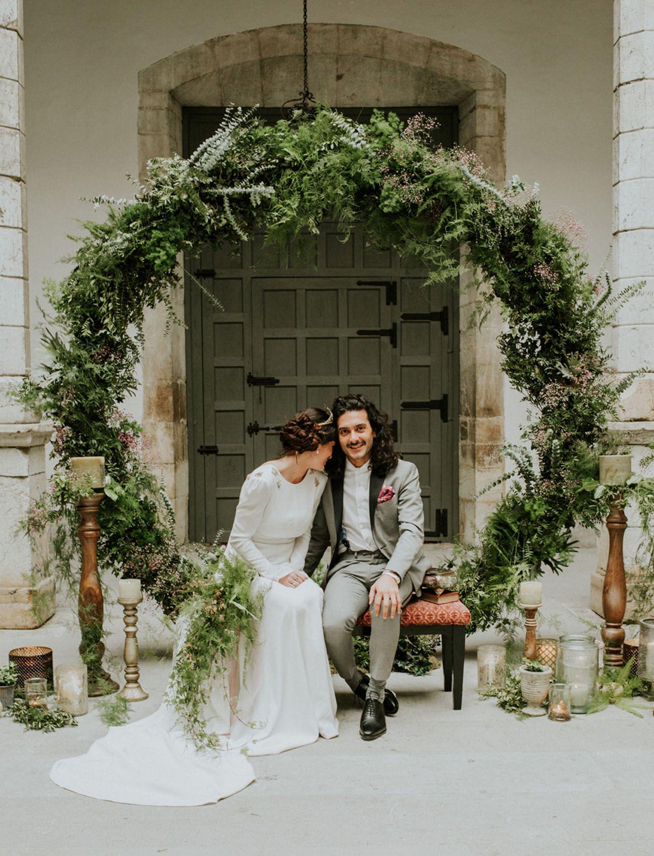 70s Inspired Spanish Elopement Filled With Greenery