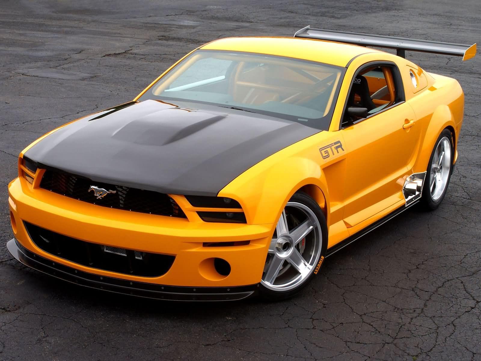 Yellow And Black Custom Ford Mustang GTR Picture HD