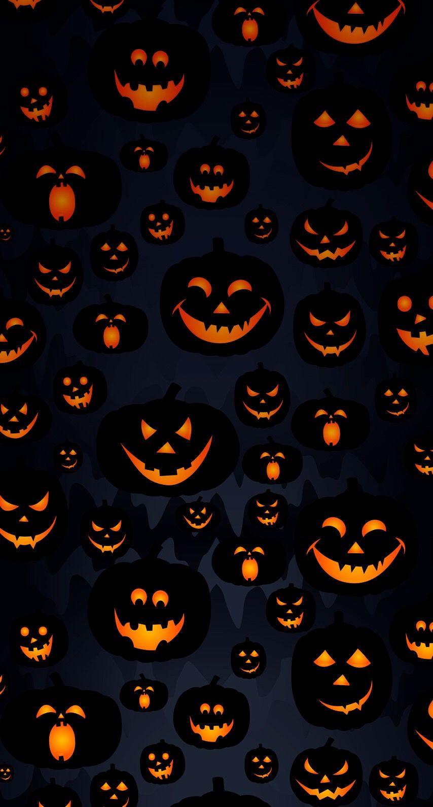 Halloween holiday pumpkin face surprise white background