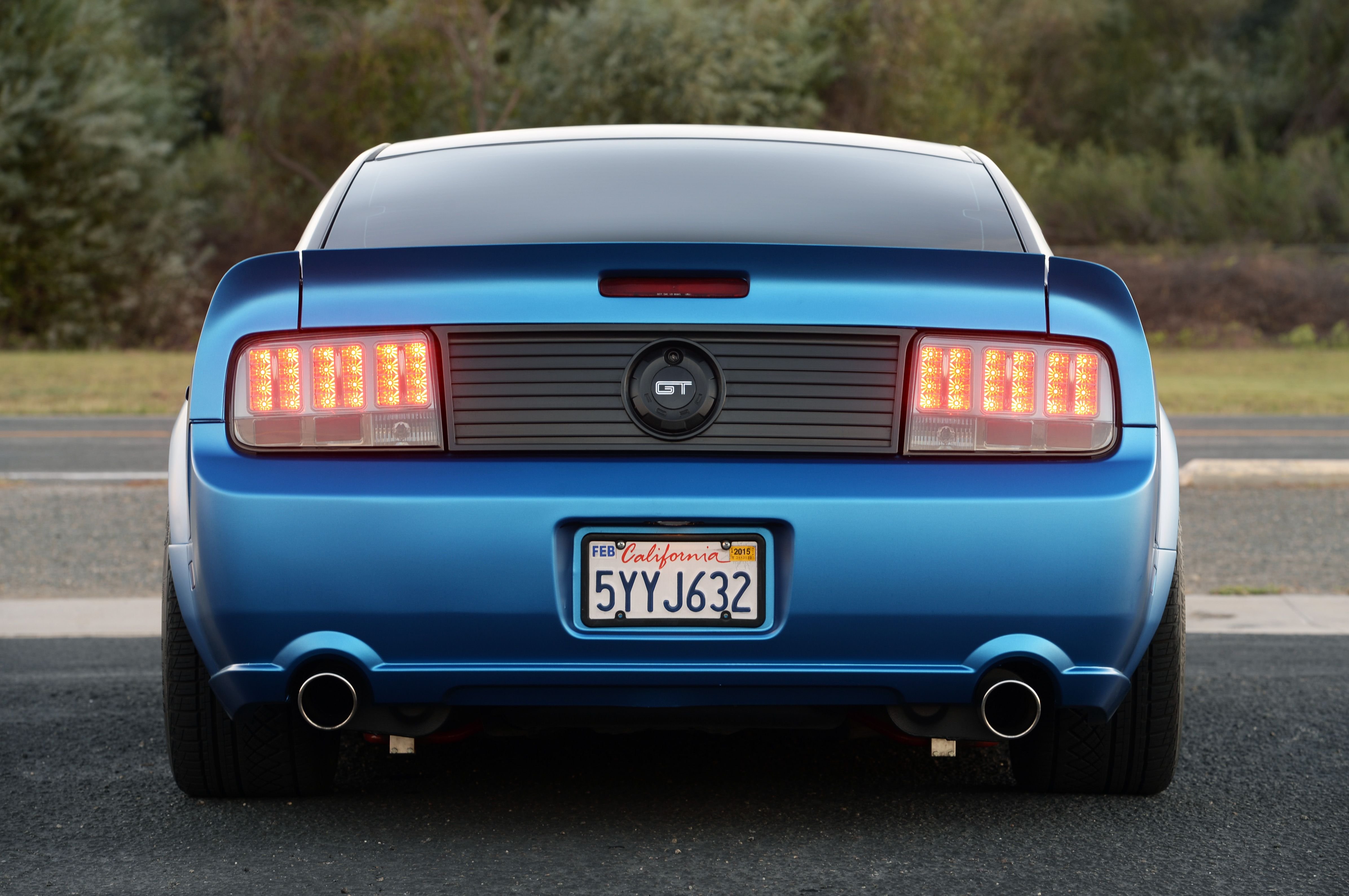 Mustang GT ford blue modified cars wallpaper