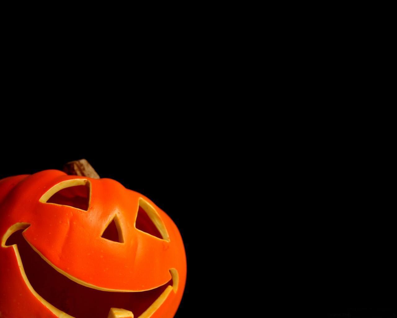 Halloween, holiday, pumpkin, black background, smiling