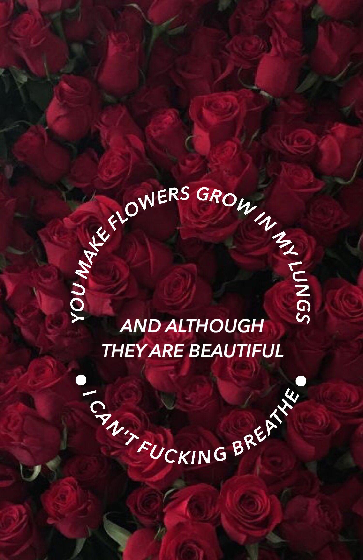 IPhone phone wallpaper background Aesthetic roses quote