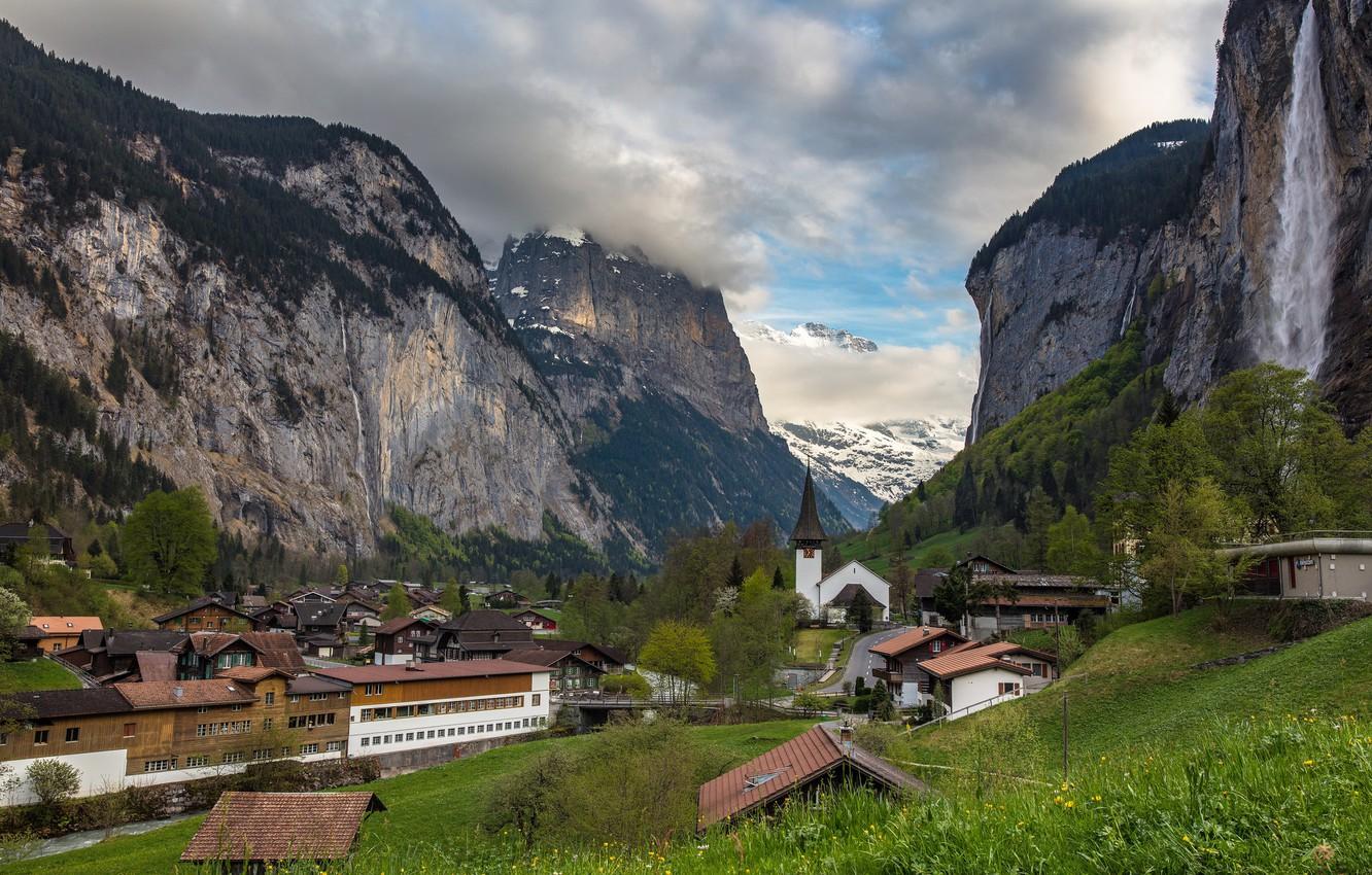 Wallpaper mountains, Switzerland, Switzerland, Lauterbrunnen image for desktop, section пейзажи