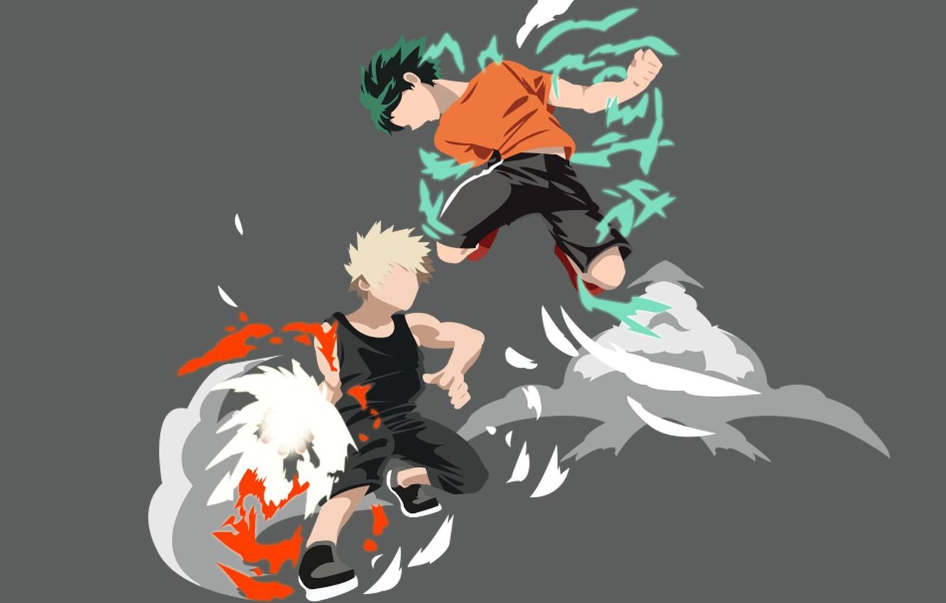 Wallpaper anime, fight, hero, manga, minimalism, japanese