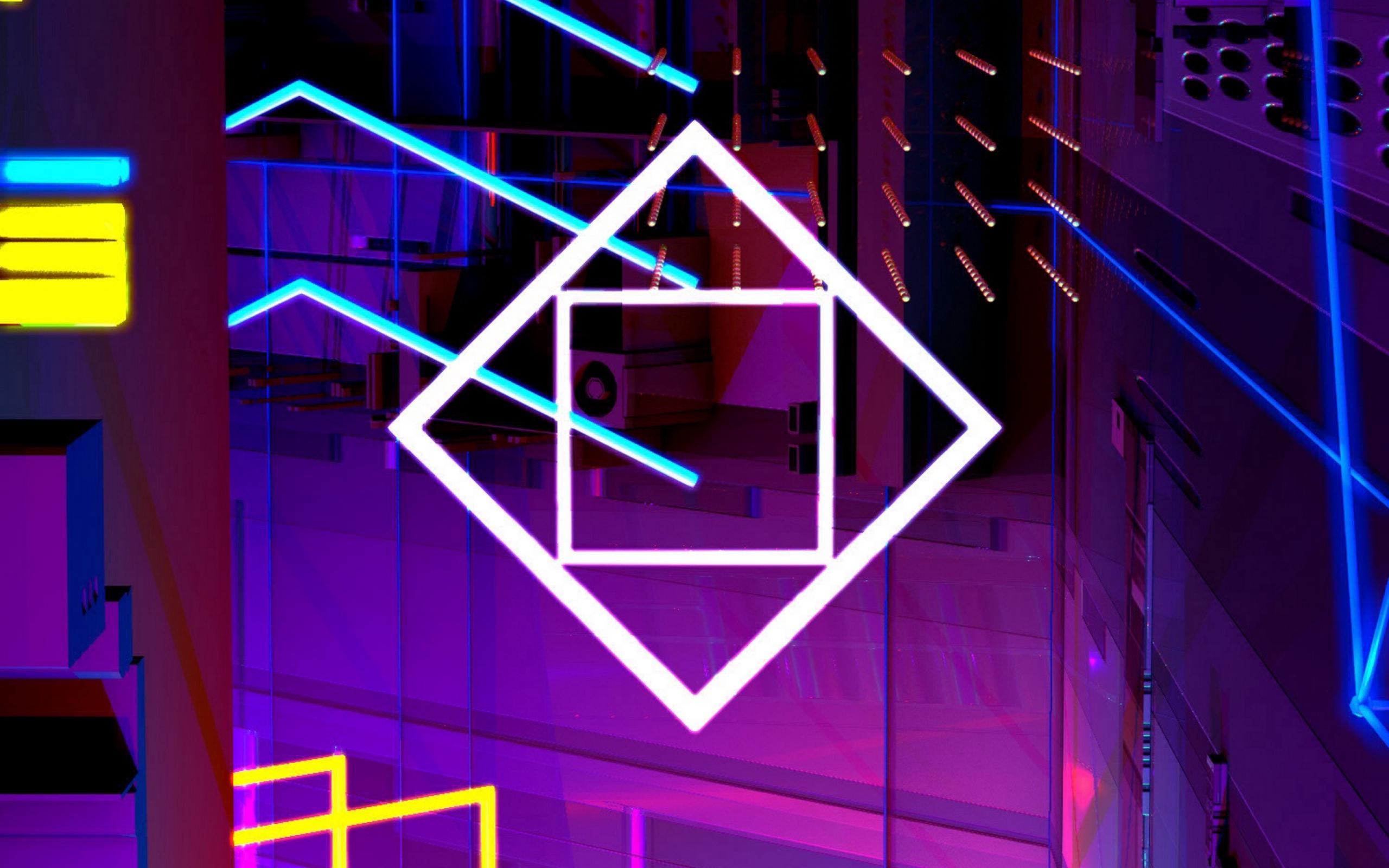 Download wallpaper 2560x1600 neon, glow, colorful, design