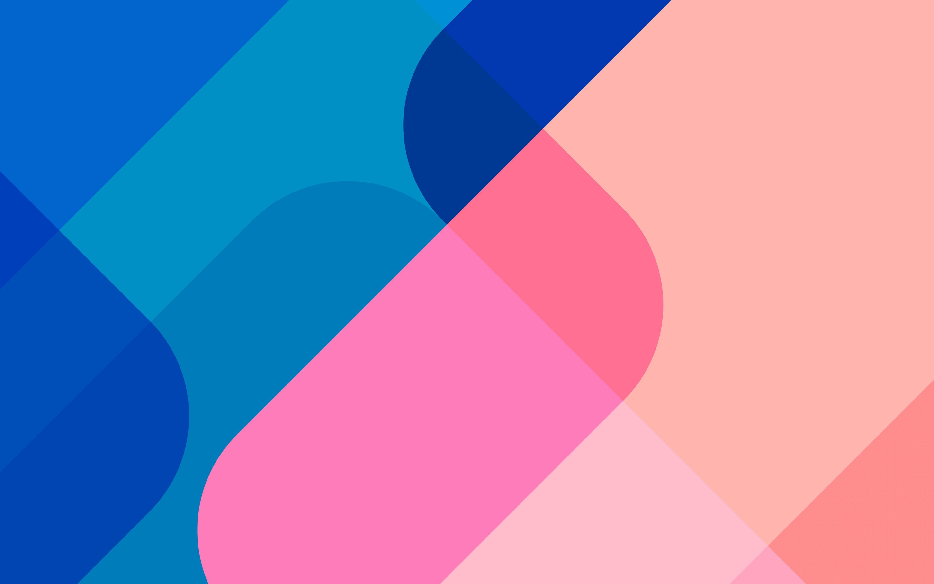 Download wallpaper 4k, material design, pink and blue