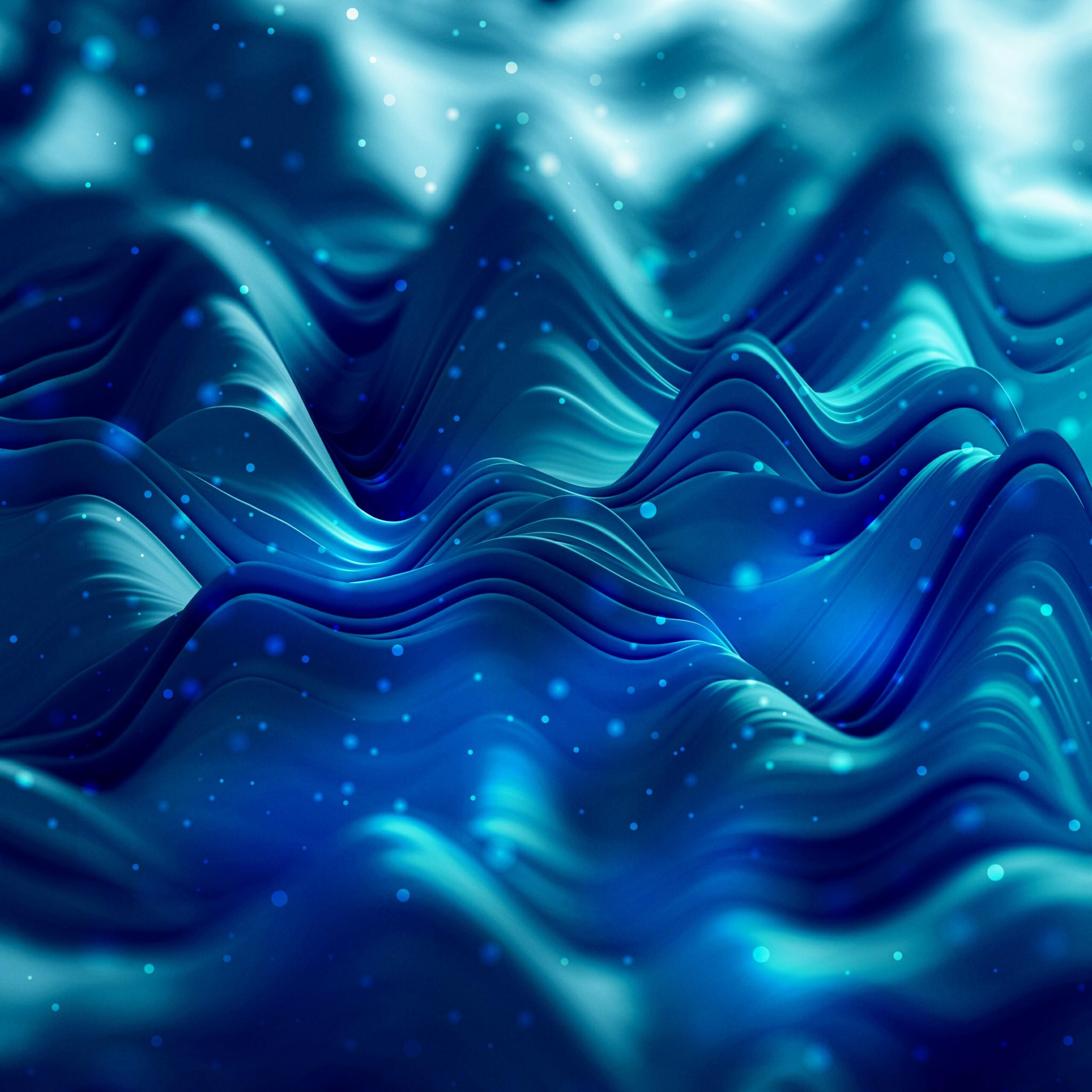 Abstract Waves In 3D Abstract QHD Wallpaper