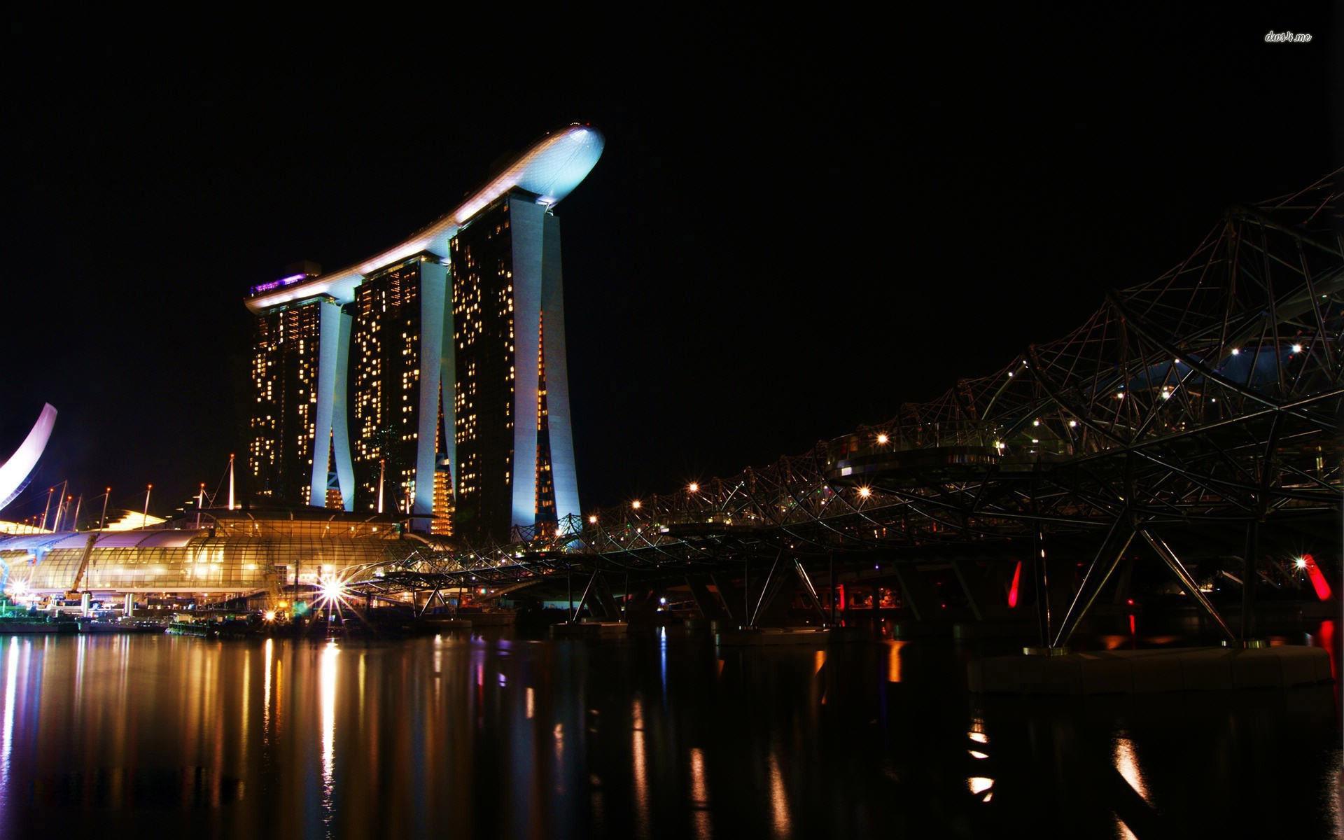 Marina Bay at night, Singapore wallpaper wallpaper