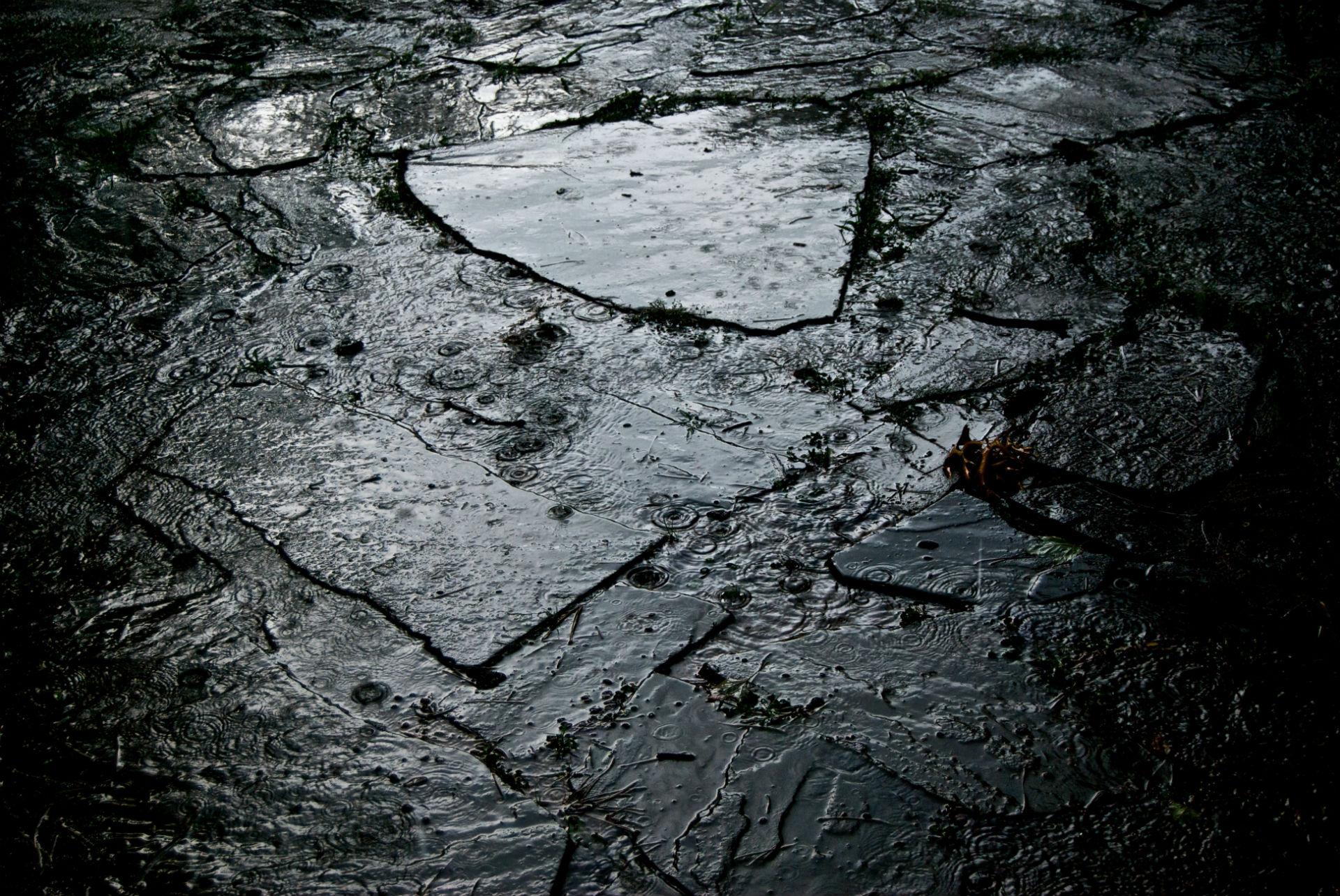 rain, Storm, Drops, Sidewalk Wallpaper HD / Desktop