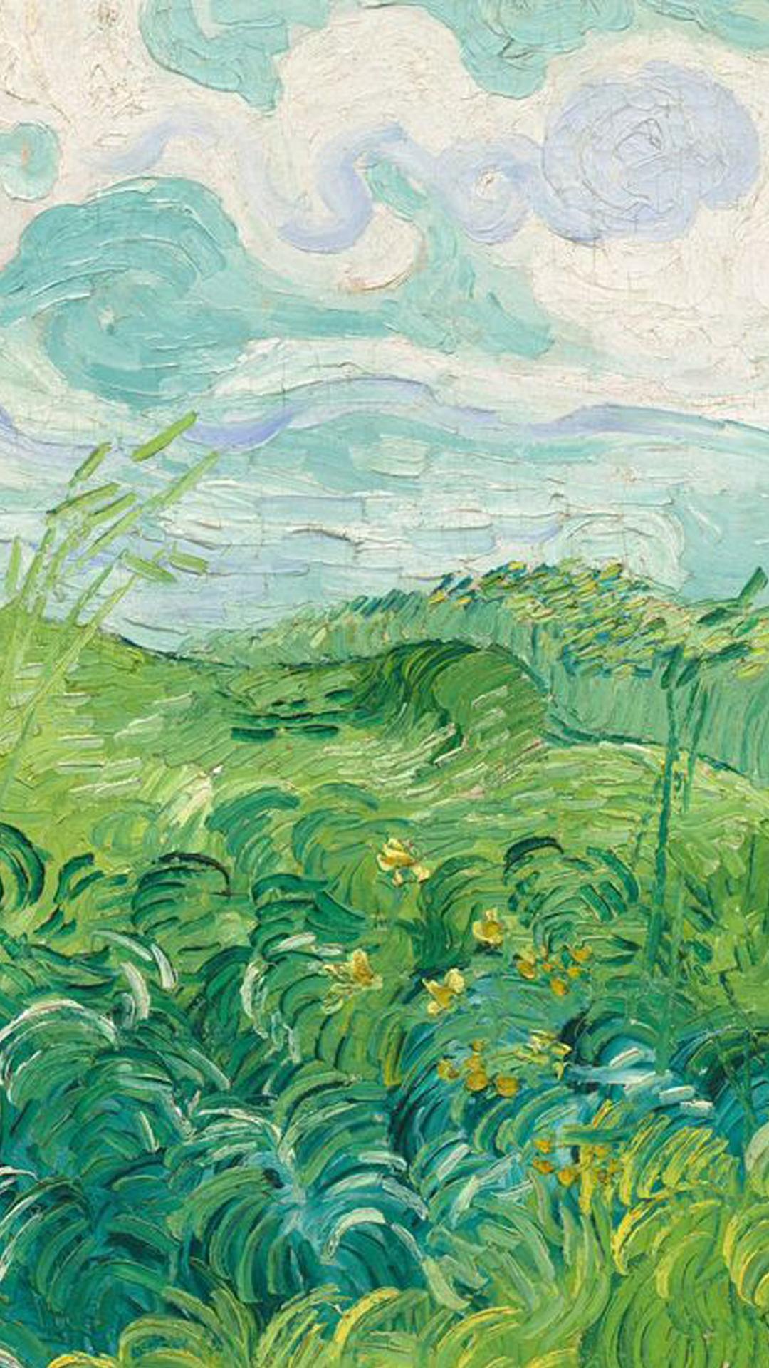 hippie vintage indie Grunge pastel backgrounds Van Gogh pale