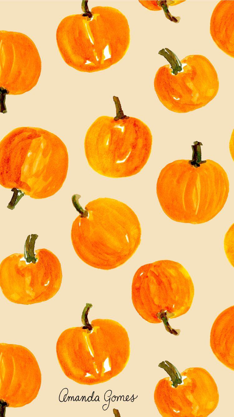 print #pattern #orange #autumn. Fall wallpaper, iPhone wallpaper fall, Halloween wallpaper