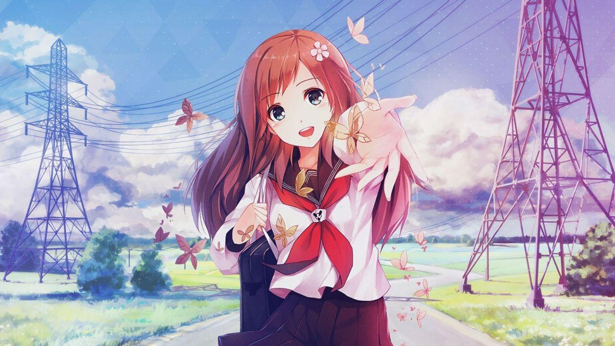 Happy Anime Woman Wallpaper Free Happy Anime Woman Background