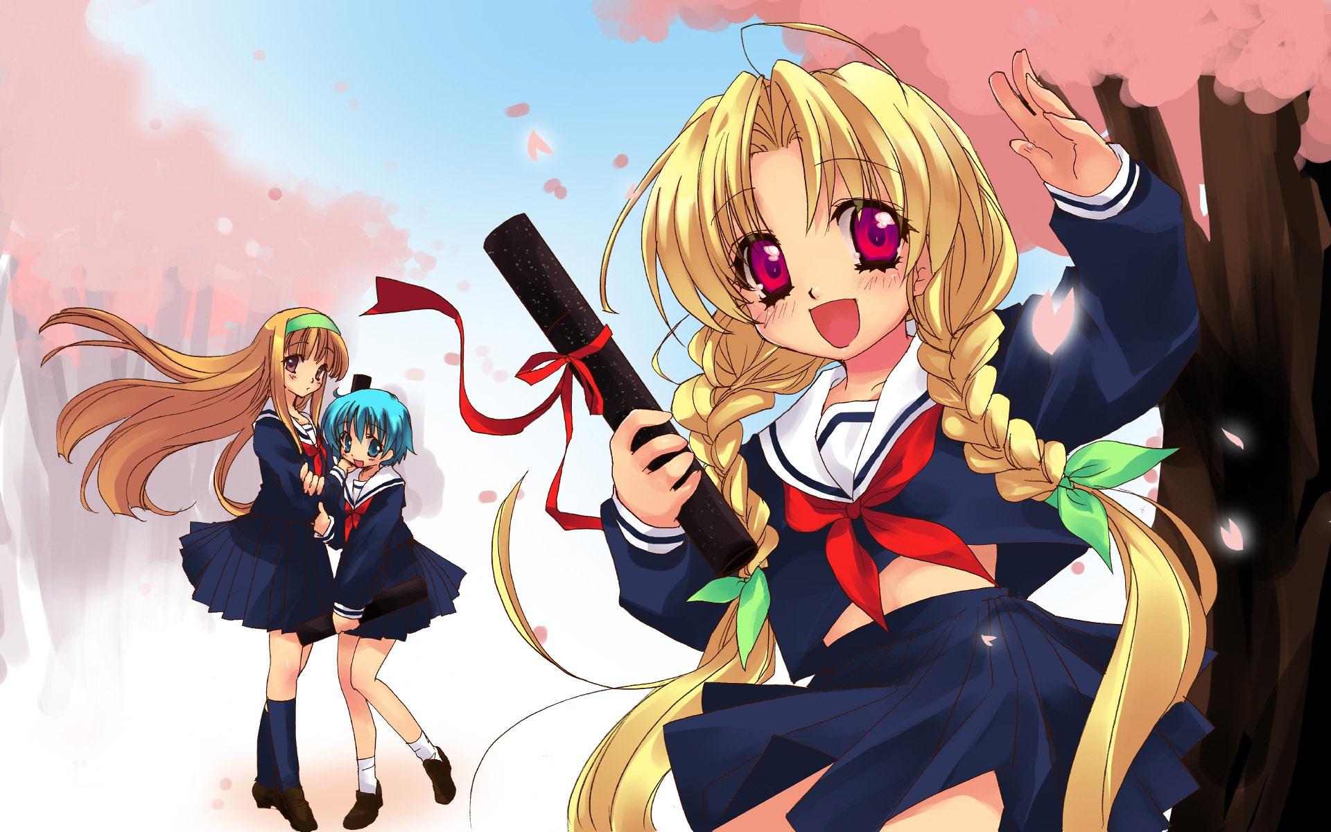 Happy Anime Girl HD wallpaper
