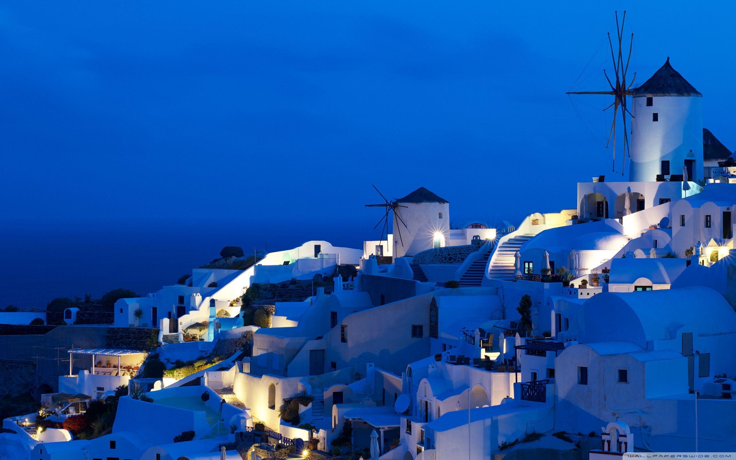 Greece, Santorini ❤ 4K HD Desktop Wallpaper for • Wide & Ultra