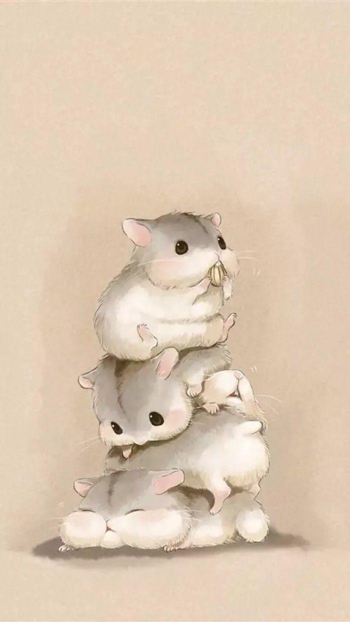 Cute lil hamsters. Cute drawings, Cute animal