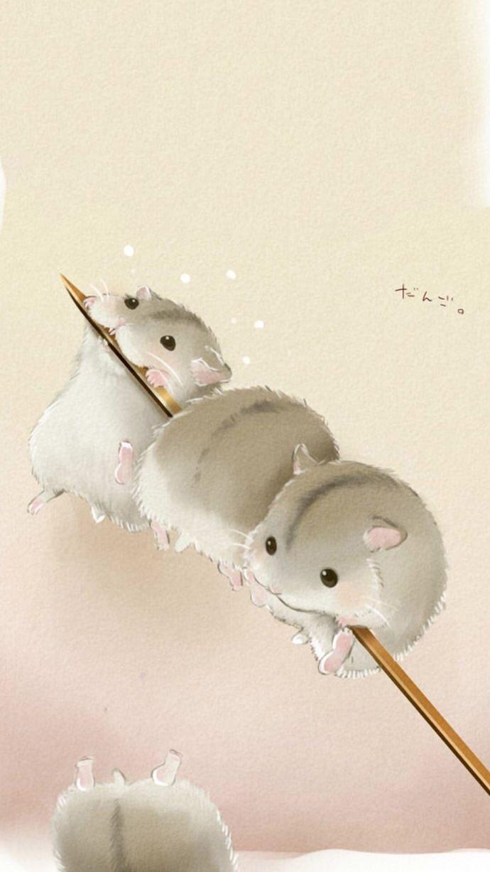 Hamsters. Cute animal drawings, Cute