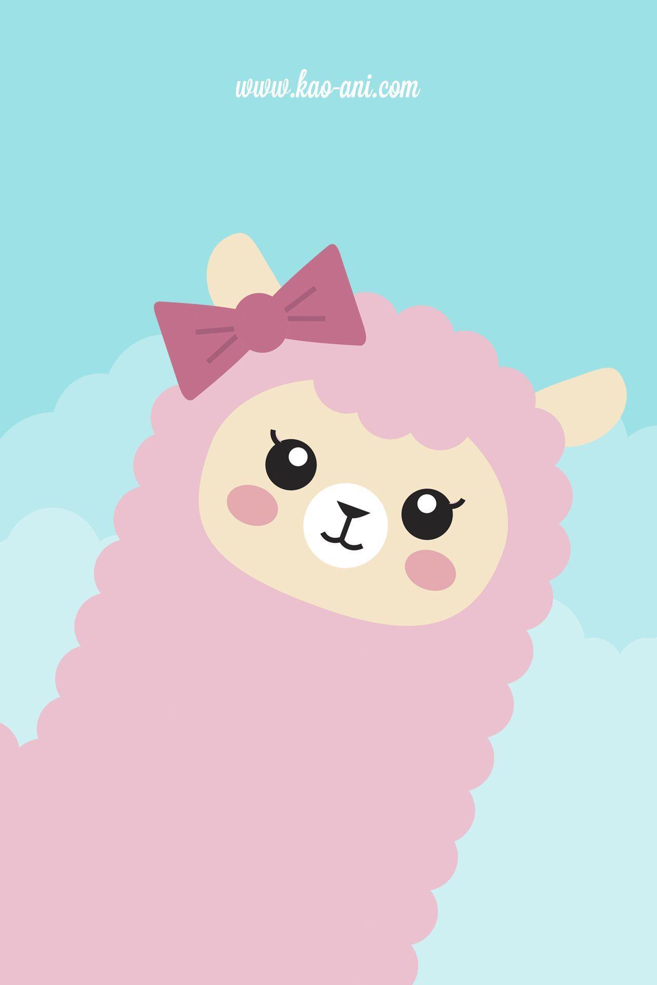 Cartoon Alpaca Wallpaper