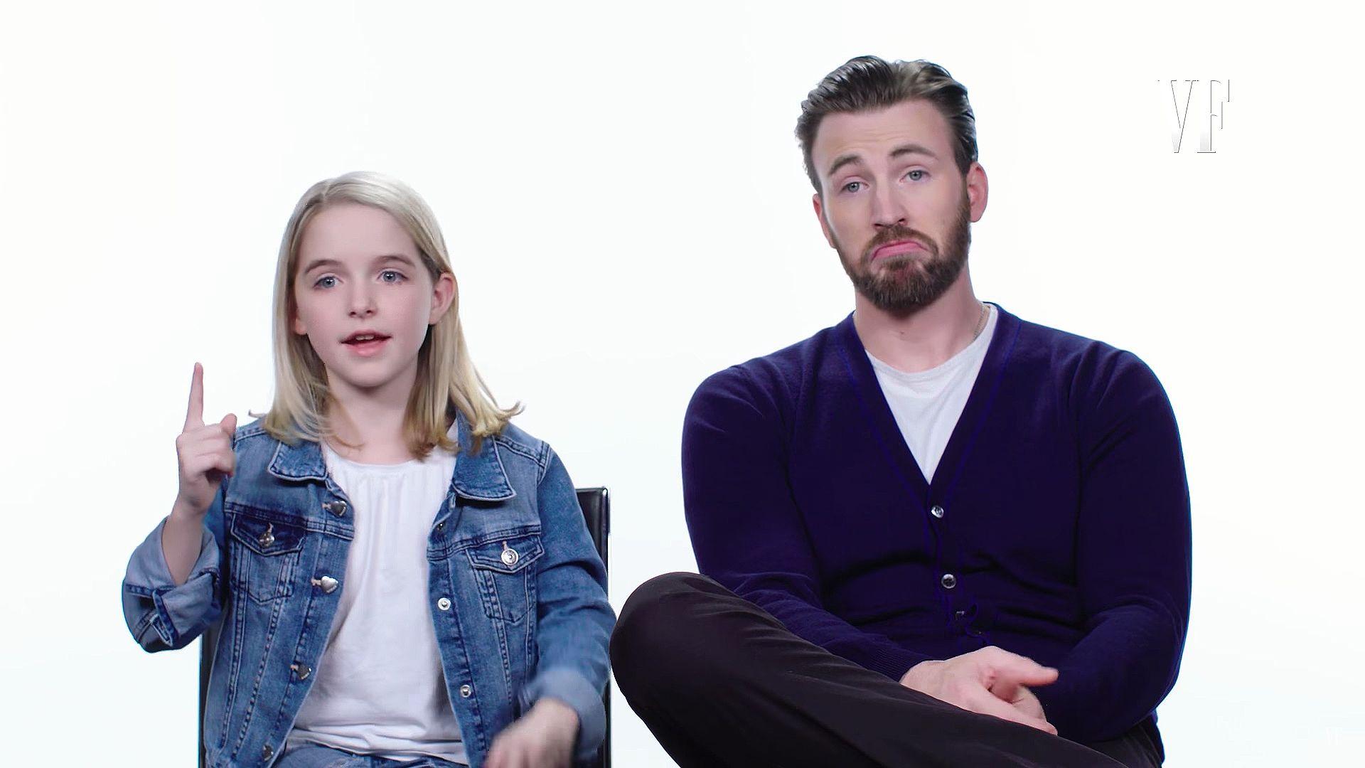 Chris Evans, McKenna Grace answer kids' questions about