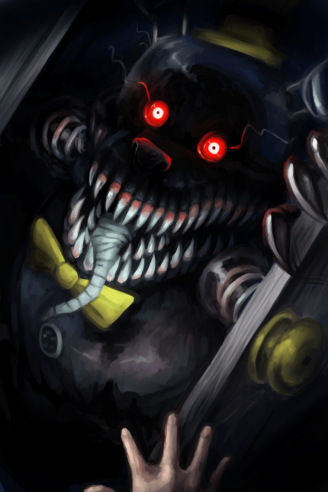 Nightmare Fredbear, five nights at freddys, fnaf, HD phone wallpaper