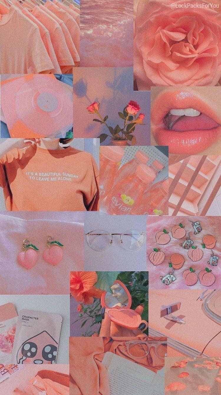 Aesthetic Vintage Peach Background, HD Wallpaper