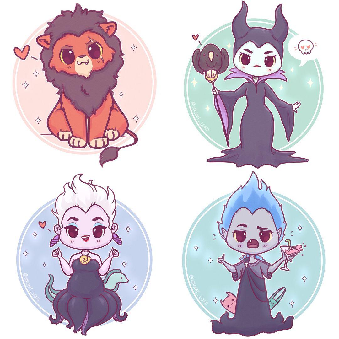 Chibi Disney Villains! ✨✨ All of these lil guys are now