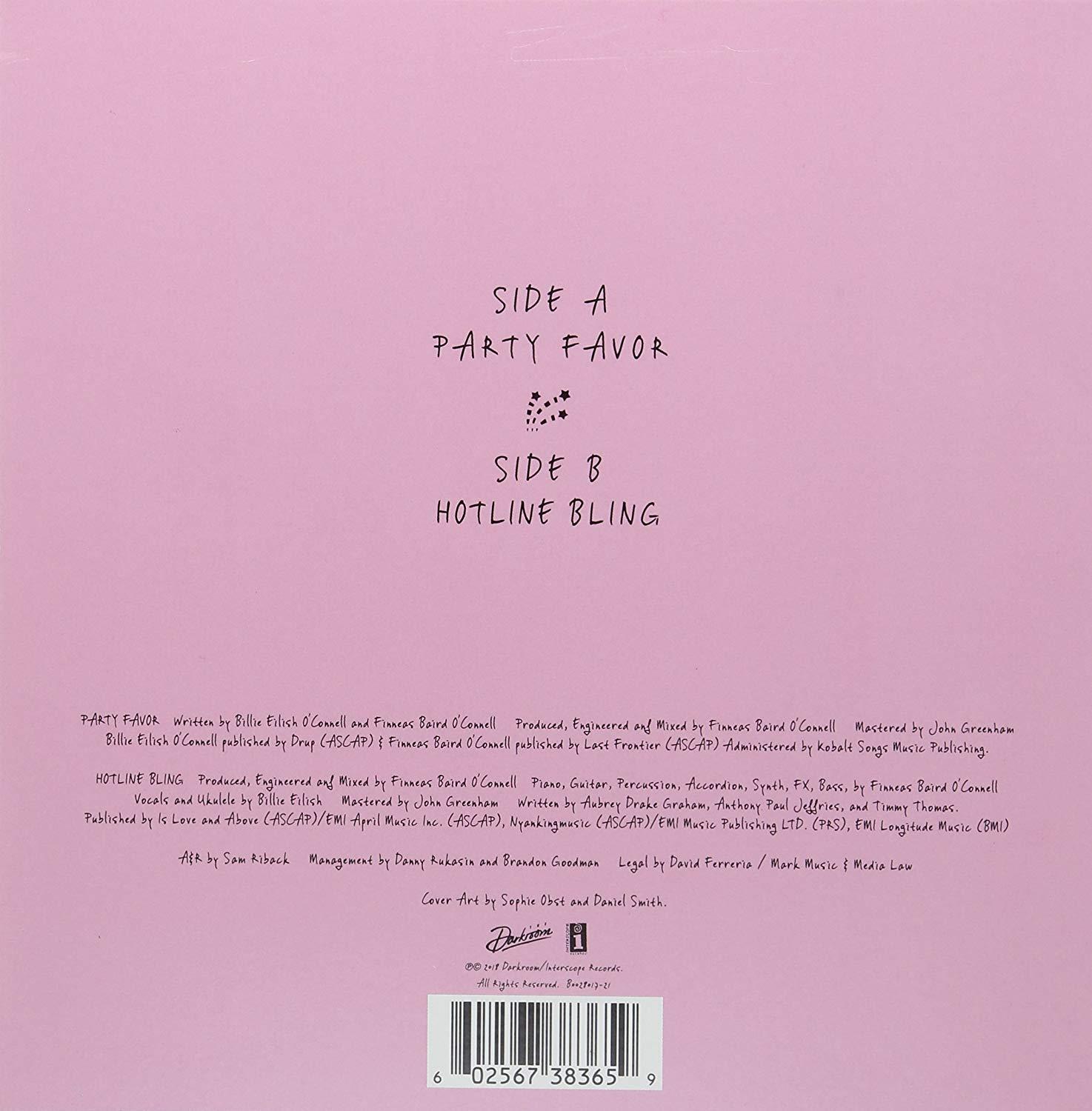 Billie Eilish Favor / Hotline Bling (Pink Vinyl) 7