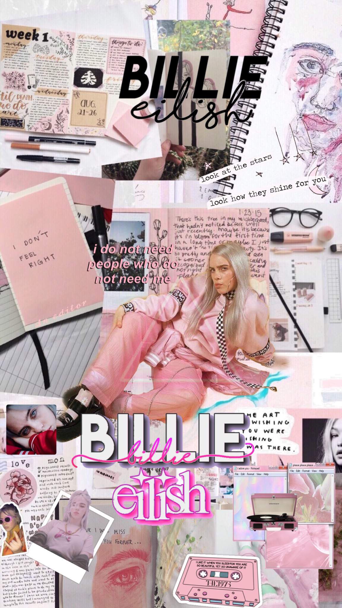 Billie Eilish Pink Aesthetic