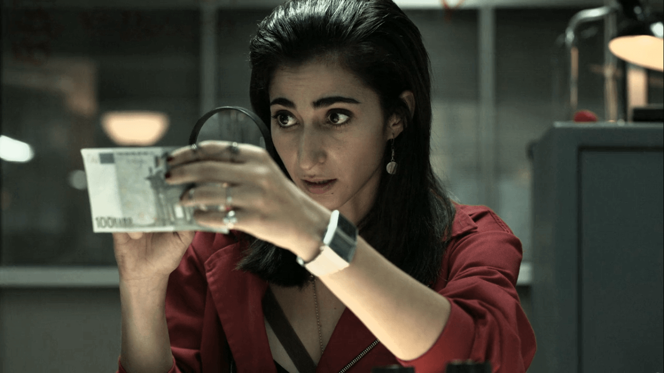 The picture in Netflix that got me interested in Money Heist.