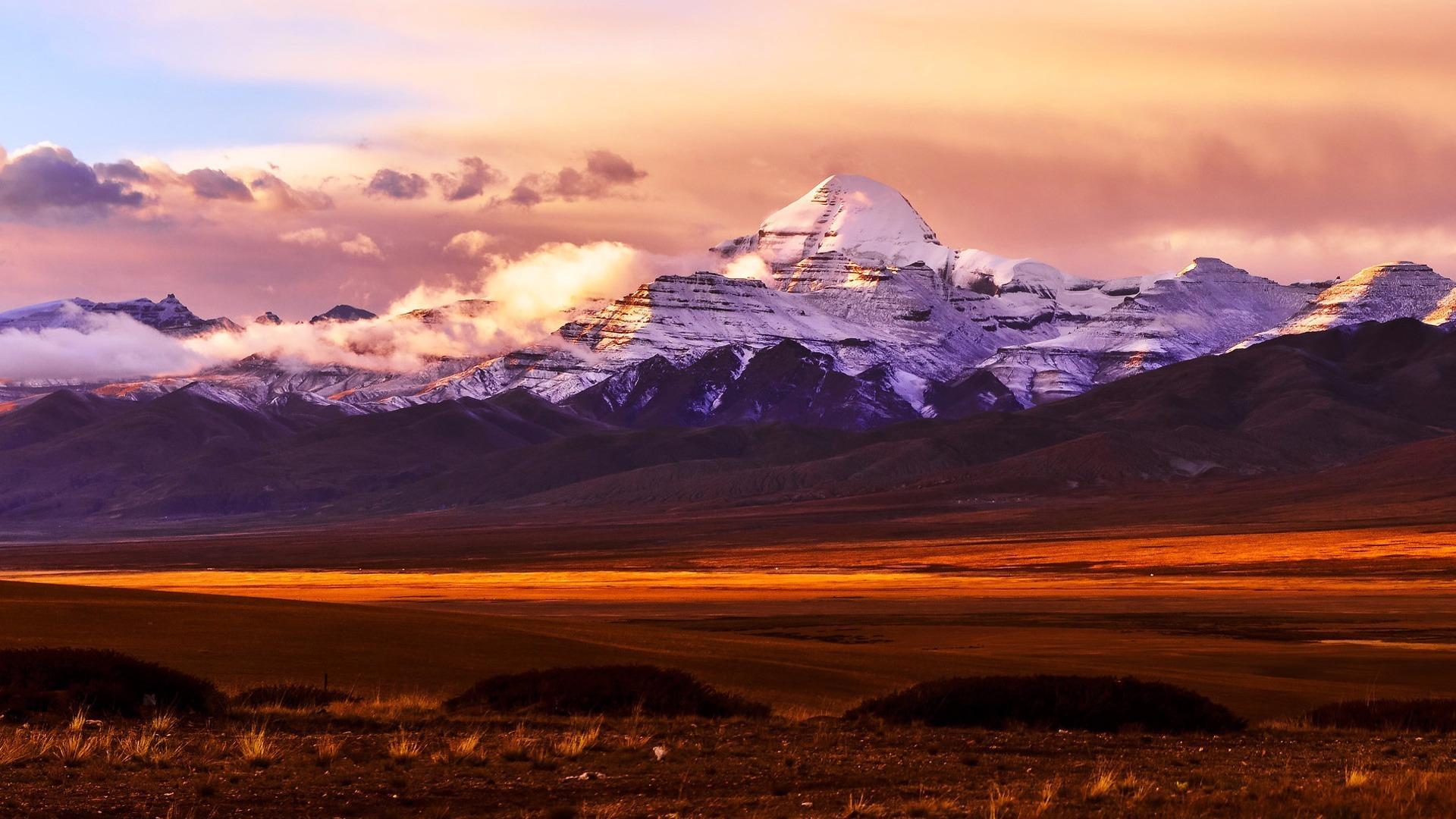 Sacred Mount Kailash with Mt Kailash Kora pilgrimage route Western Tibet  Asia Stock Photo  Alamy