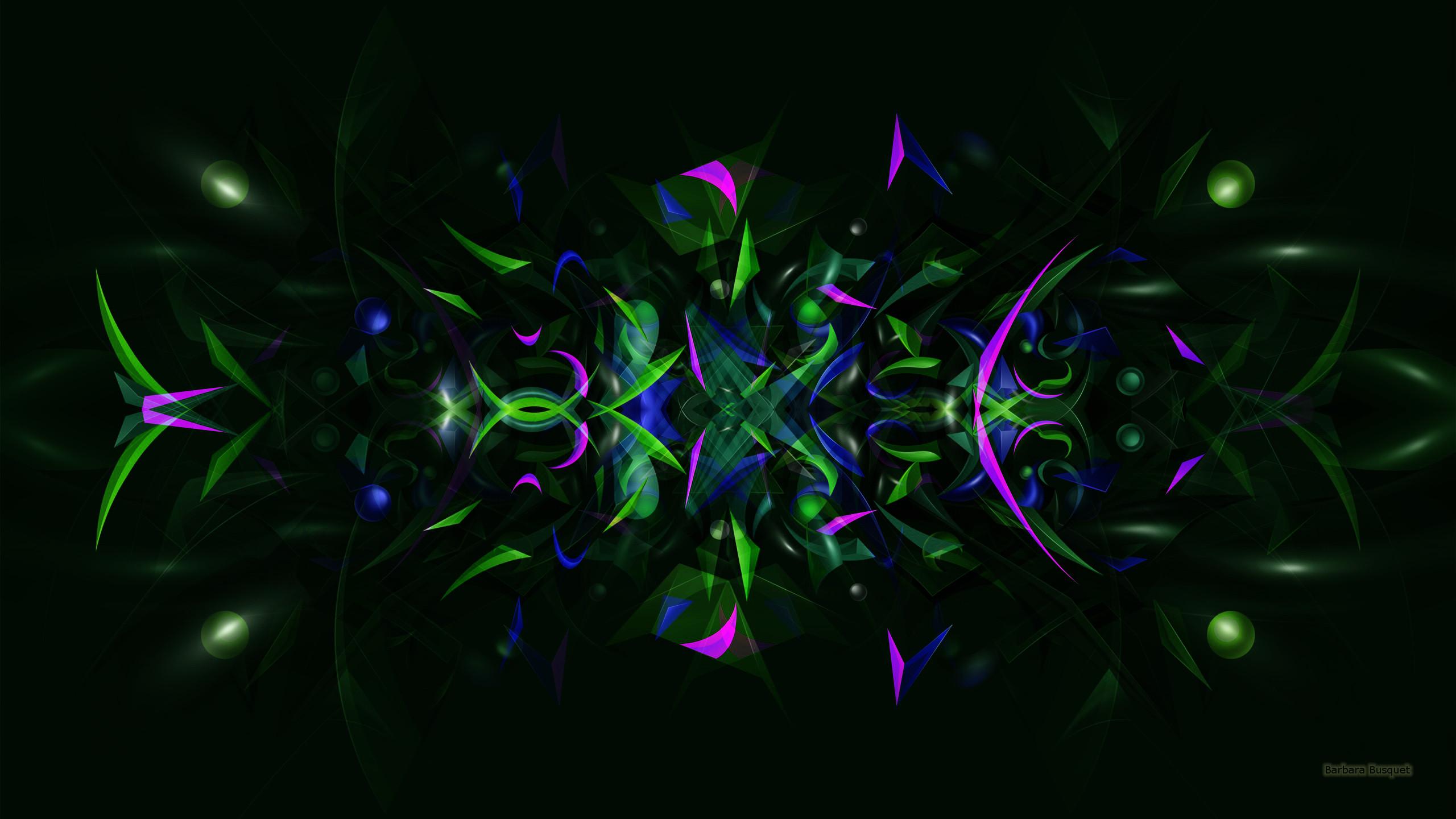 Dark green abstract shapes. Barbaras HD Wallpaper