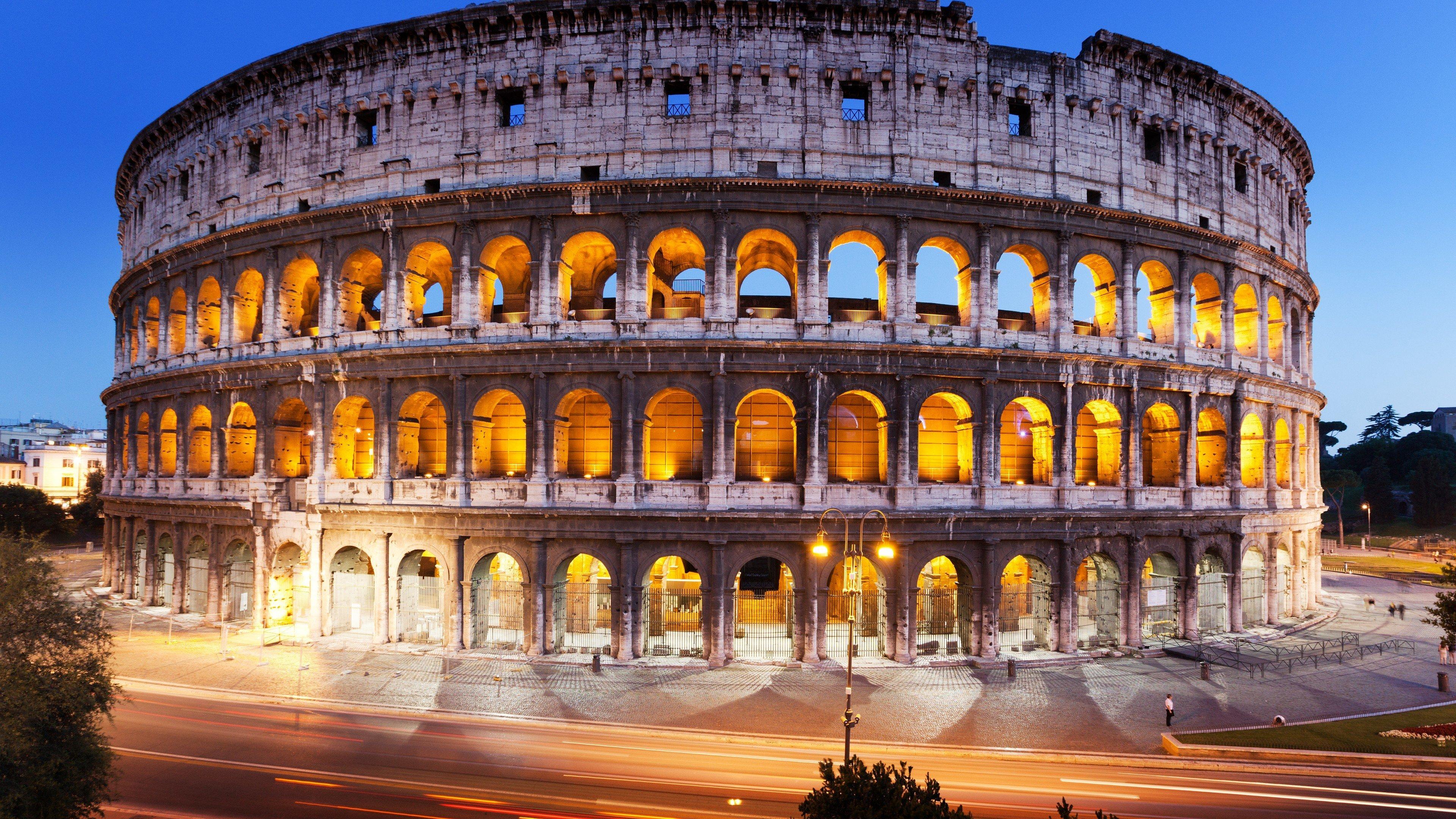 3840x2160 rome colosseum old building wallpaper