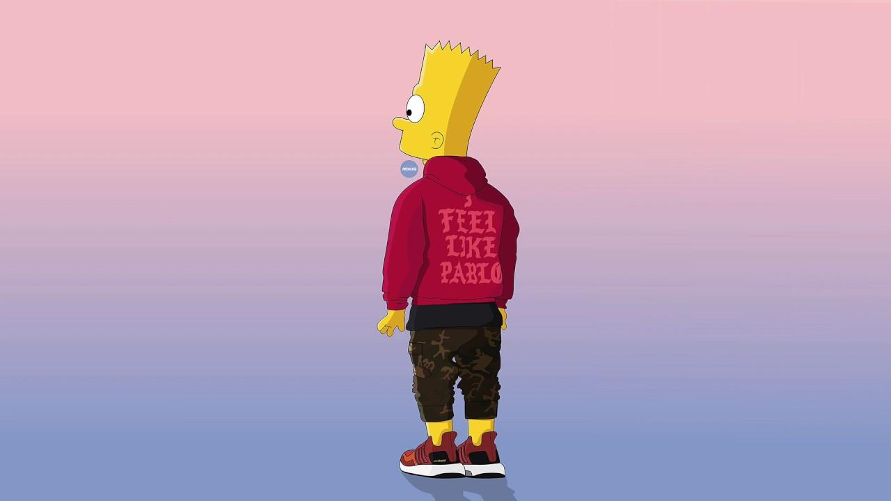 Барт симпсон в кроссовках