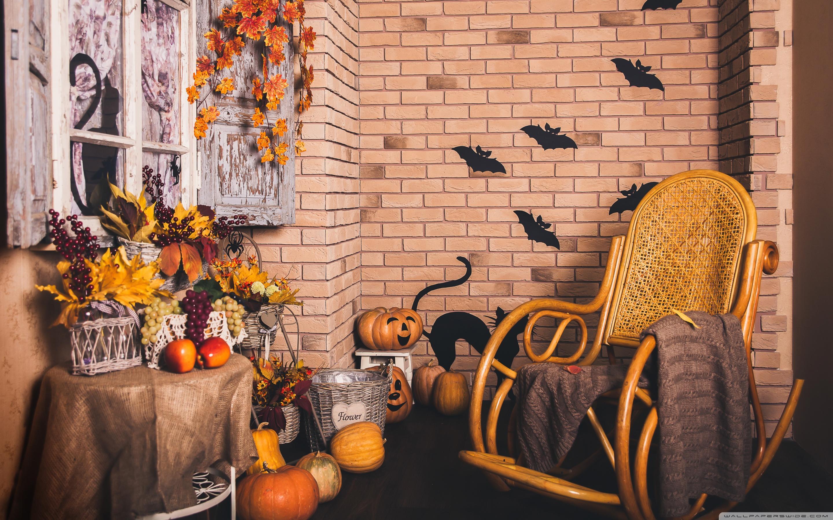 Halloween Holiday House Decoration ❤ 4K HD Desktop