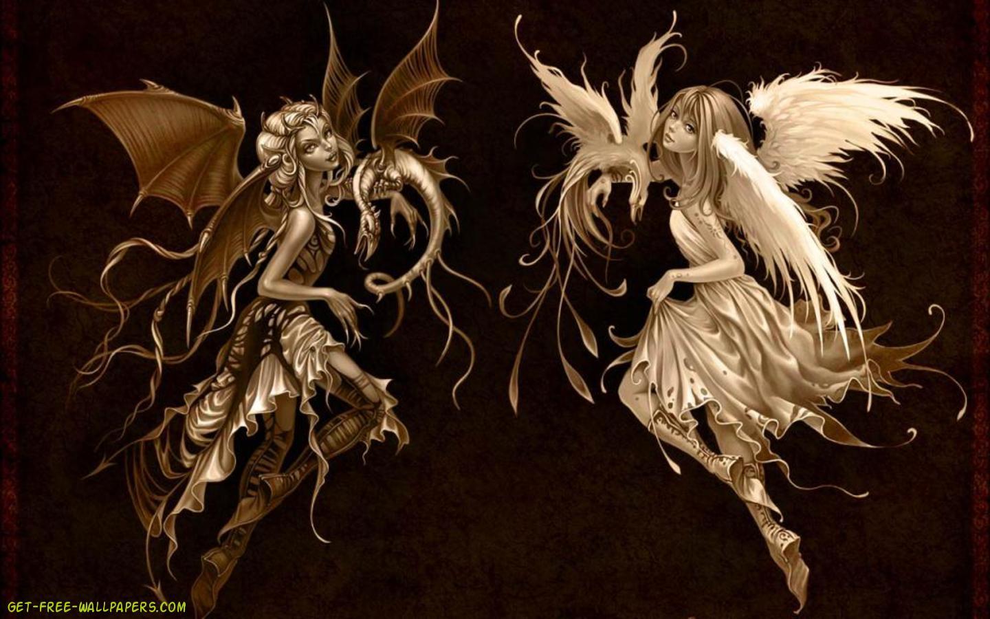 Angel and Devil Wallpaper