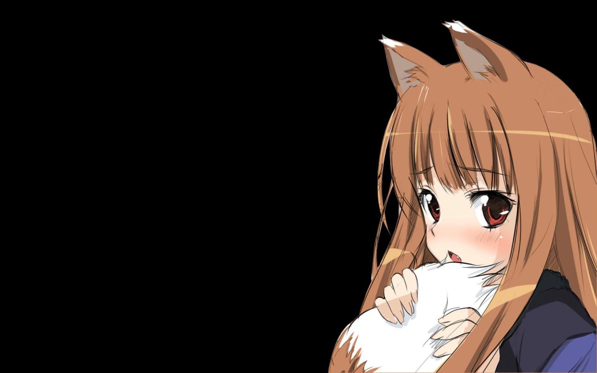 Anime, Spice wolf, Girl, Ears, Tail, Fear wallpaper