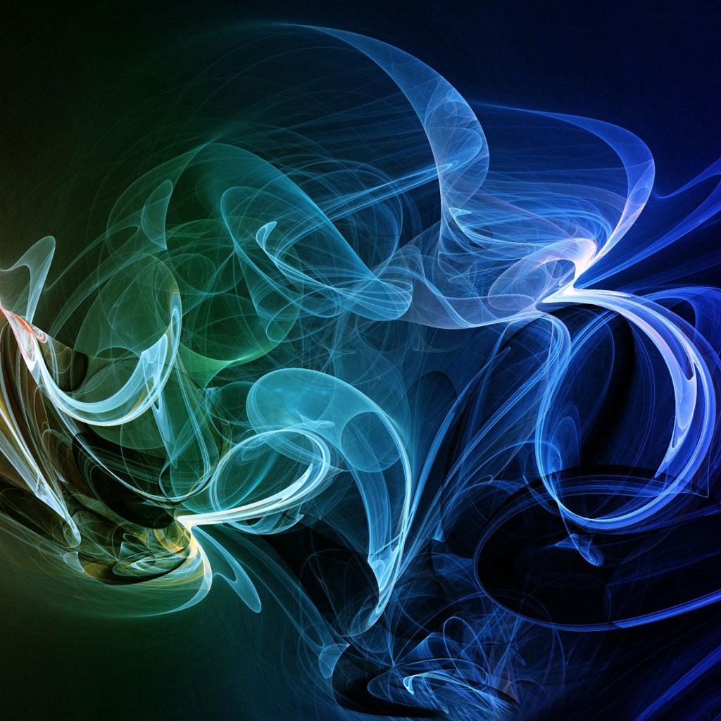 Rainbow Smoke abstract iPad Wallpaper Free Download
