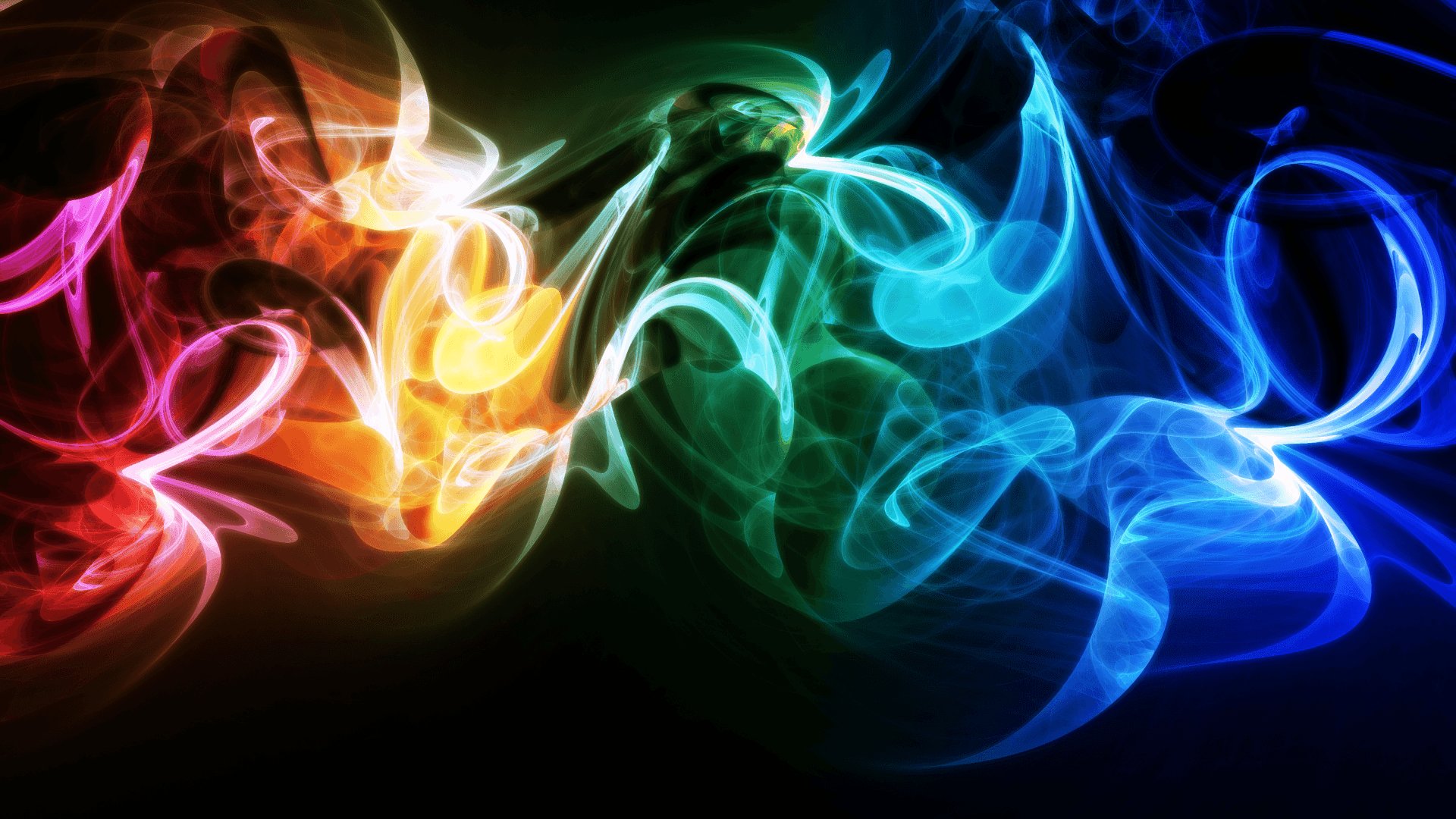Abstract weave wave rainbow smoke wallpaper and image
