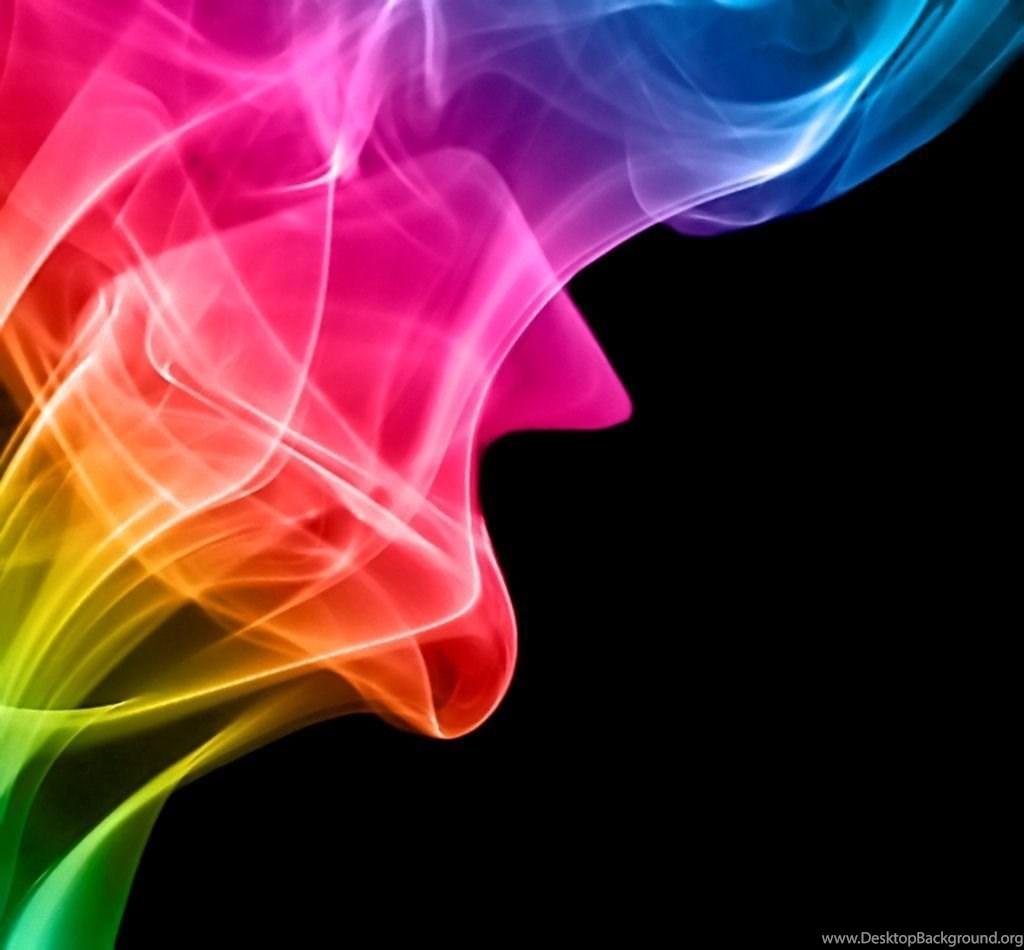 Rainbow Smoke Colourful Image Wallpaper And Picture Desktop