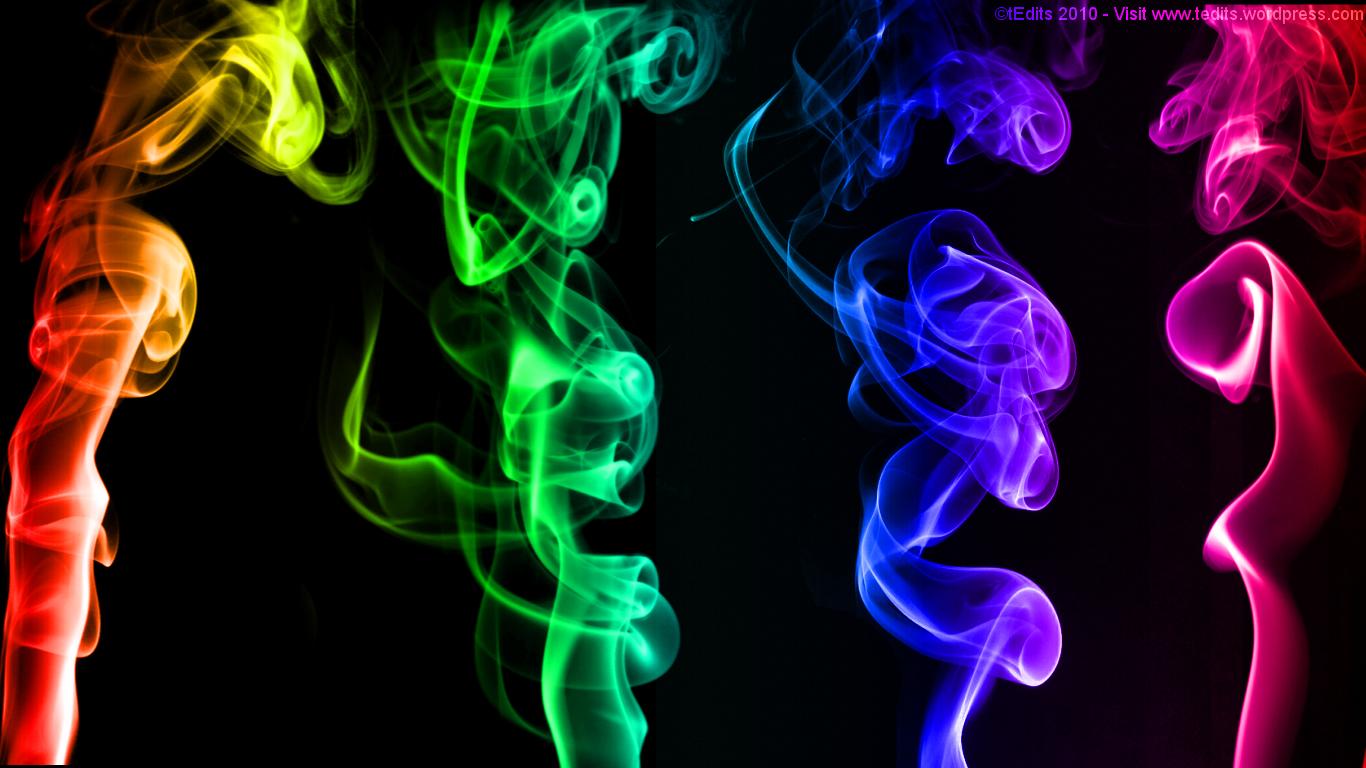 Rainbow Colored Smoke Wallpaper
