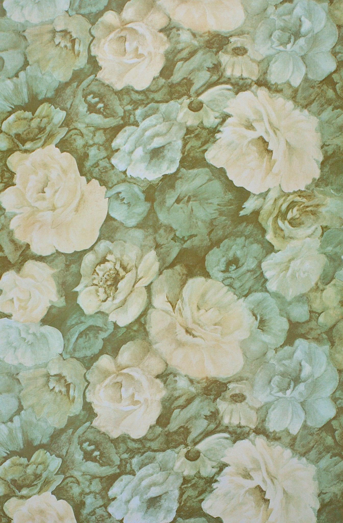 50s Vintage Floral Wallpaper