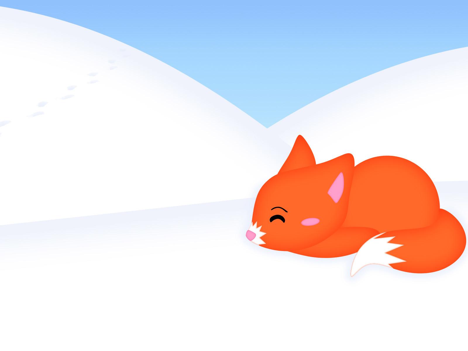 cartoon fox computer background