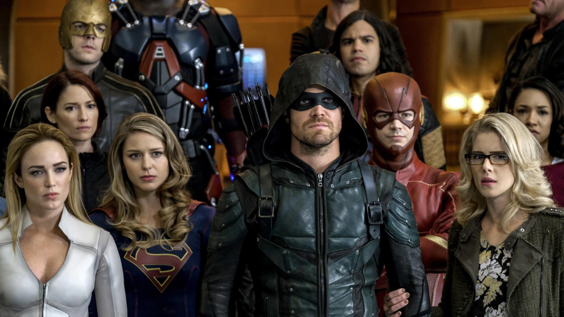 Download 1920x1080 Wallpaper Supergirl, Arrow, The Flash